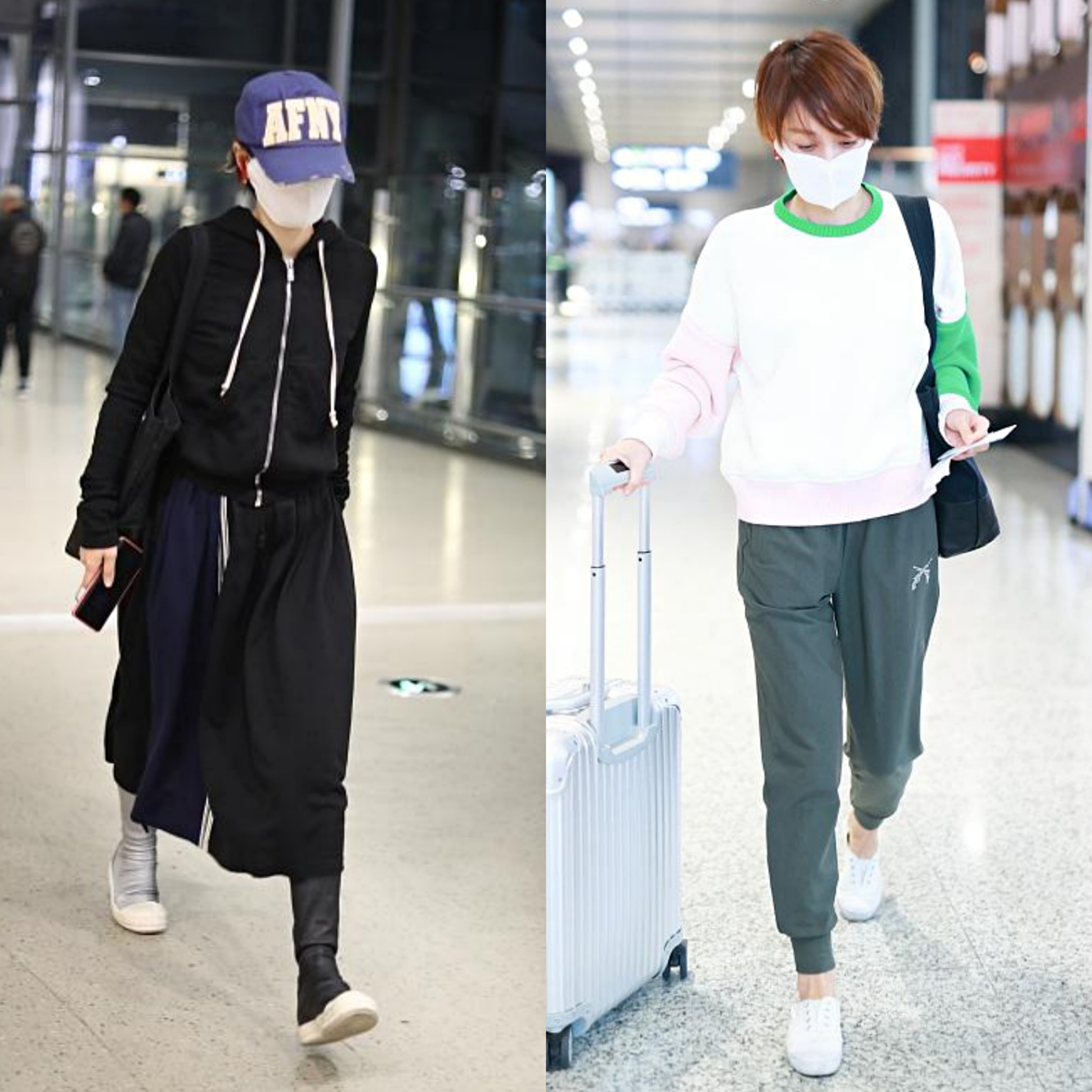 搭配|恋爱实锤?马伊琍携中年男子走机场,穿2千男士卫衣皱巴巴像地摊