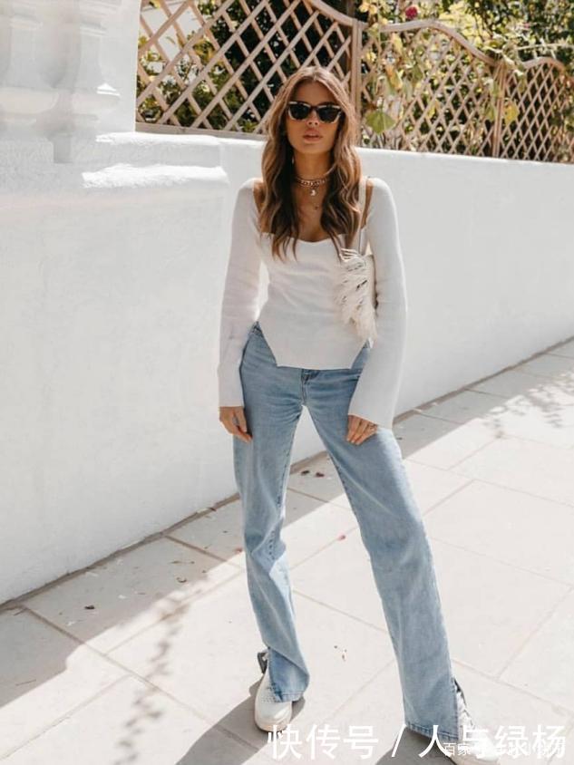 早秋出镜最高的经典搭配,“毛衣+阔腿裤”简约时髦,温柔还保暖