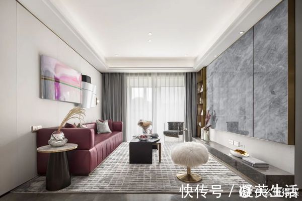 电视背景墙|这才是轻奢风,115㎡精致小生活,堪比电影里的场景