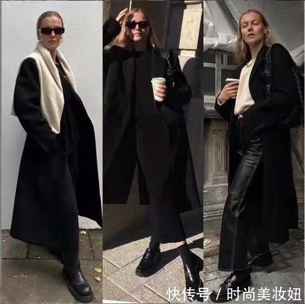 街拍|全黑穿搭永不过时,4种搭配打造高级范,时髦与气质并存