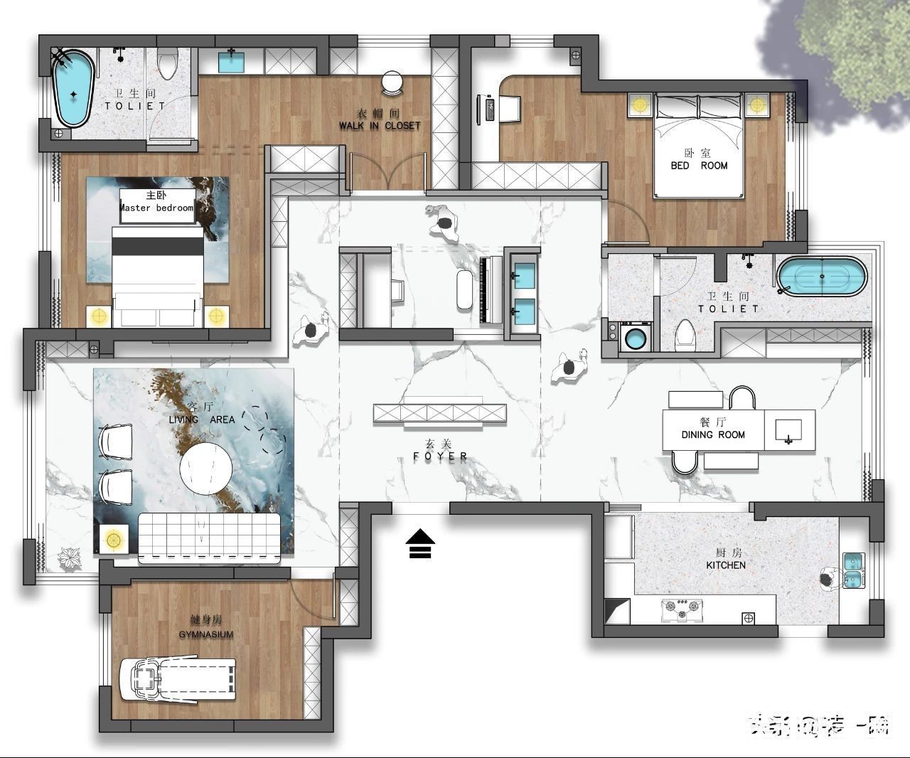分区|刘思彤设计原创分享 御水澜湾197平户型深度解析