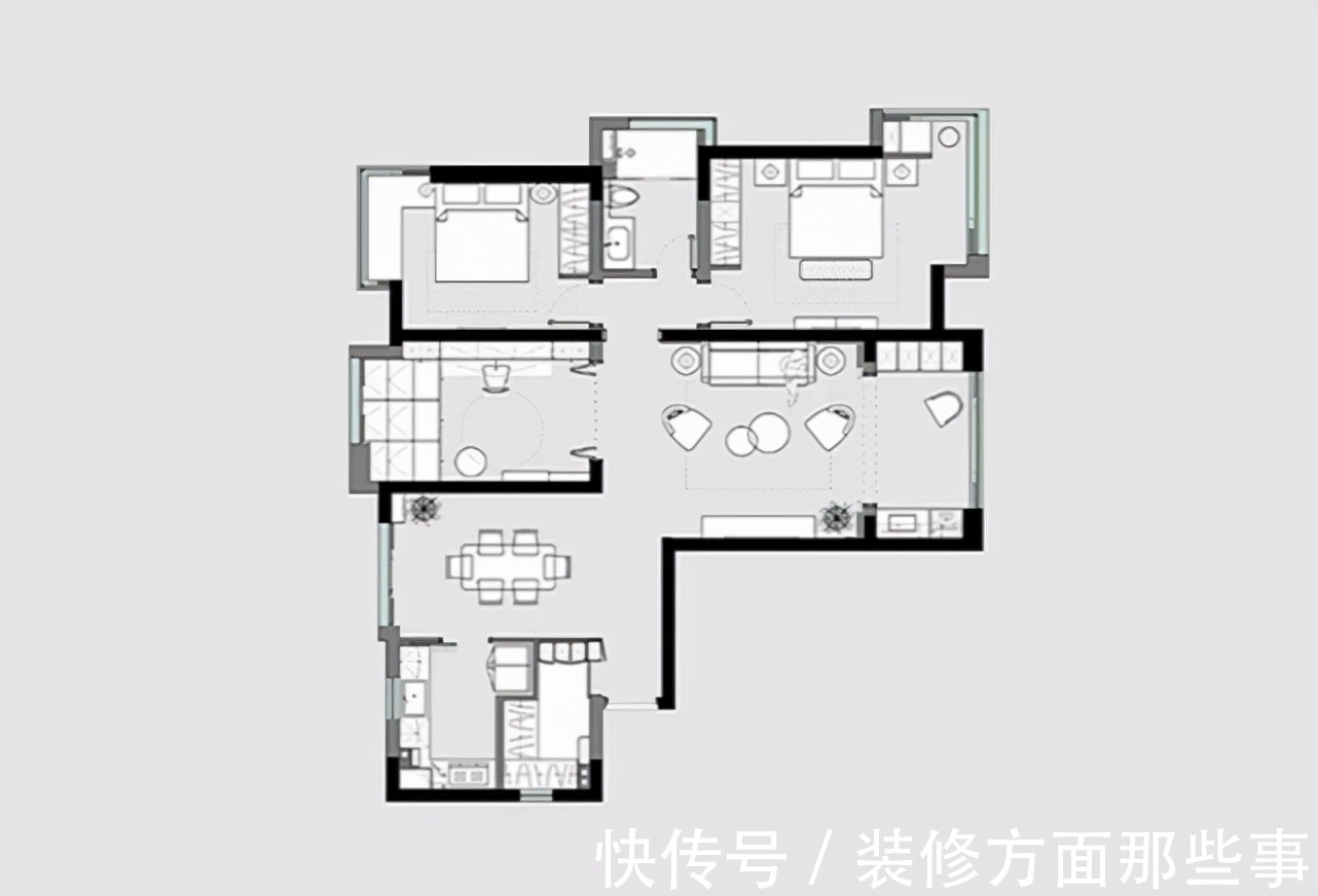 客厅|118平美式风三居室，再简单的设计也是美的?仪?式