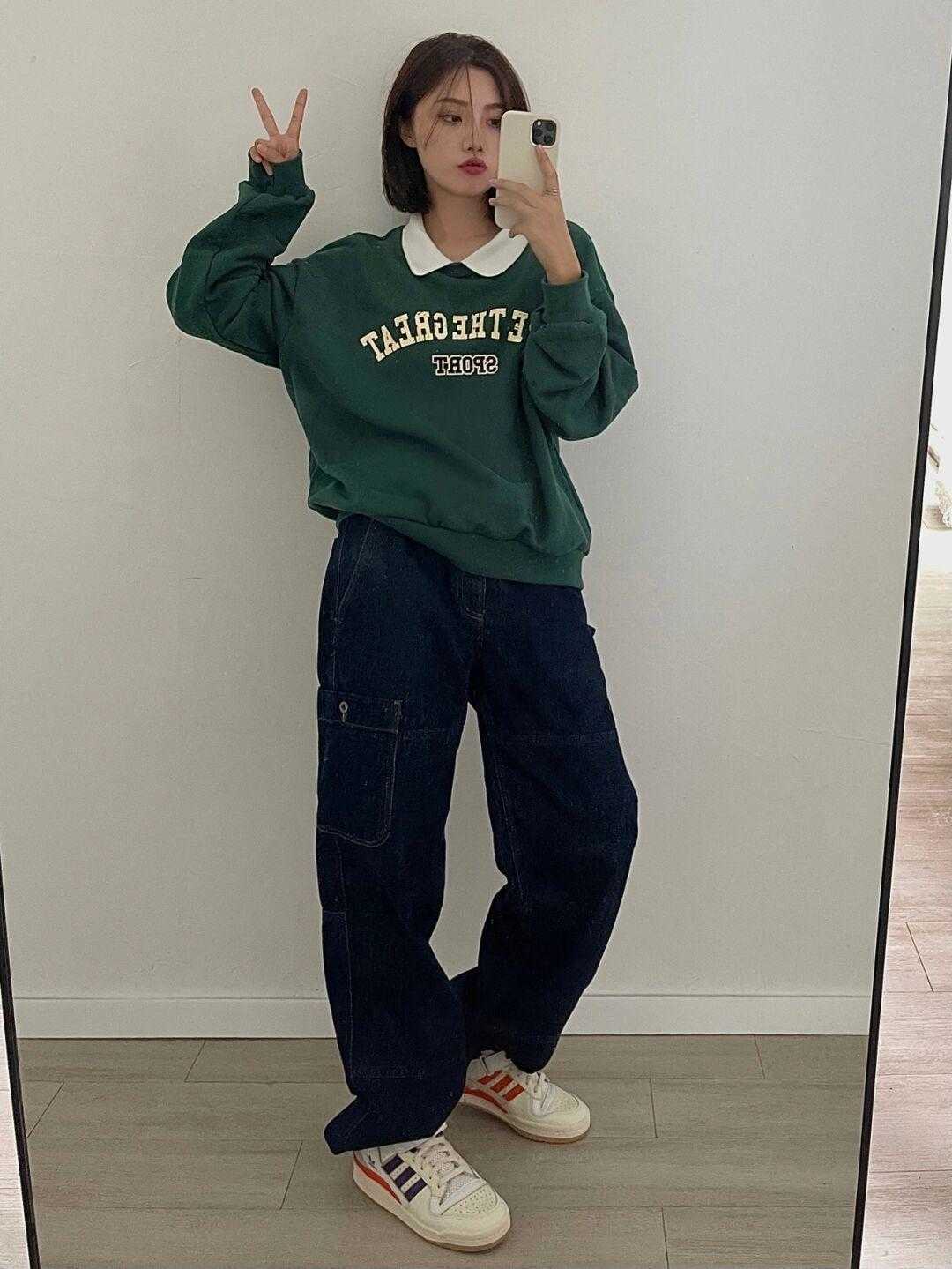 高腰|小个子女生的秋冬穿搭指南,穿上直筒裤高级减龄,显高又显瘦