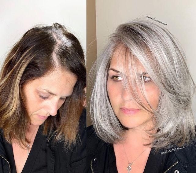 刘海 换发型堪比换脸,头发花白的大姐也能年轻好几岁,你看美不美