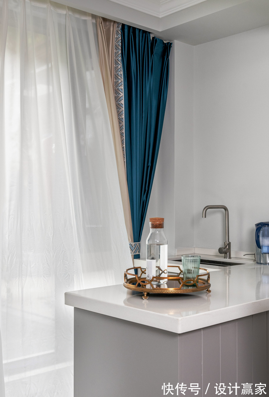 茶室|297㎡时尚美宅,华丽优雅的简美轻奢风,晒晒现场照