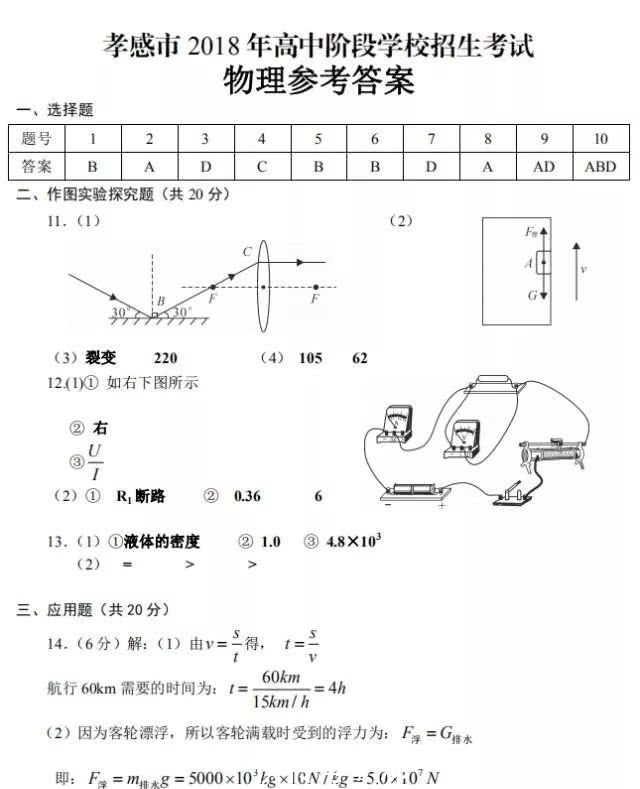 中考|孝感考生，2018孝感中考试卷＋答案公布！