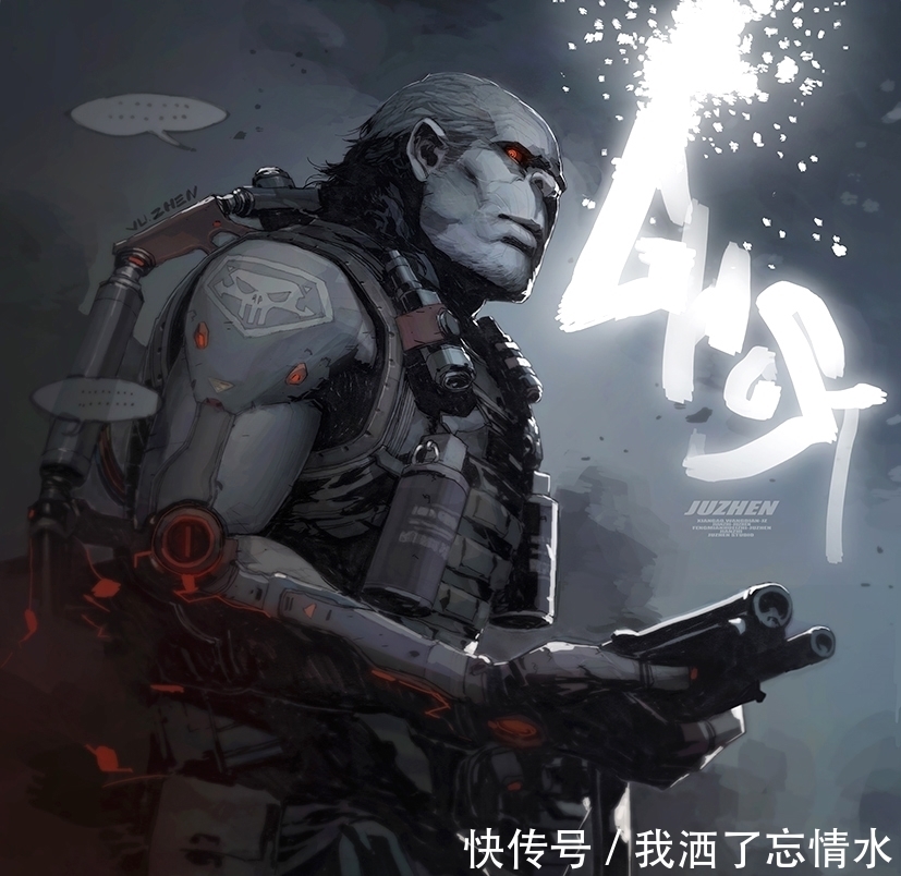 超酷素描漫画线稿上色后霸气无比，反差尽如此强烈！