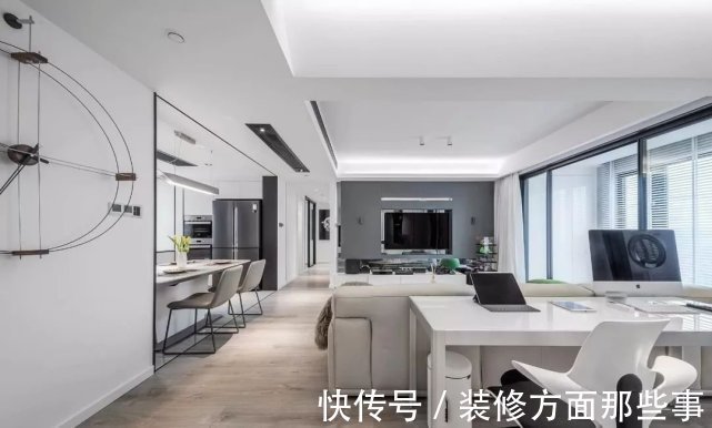 柜体|120㎡现代轻奢风开放式设计和朴素的色调,有一种高品质的氛围!