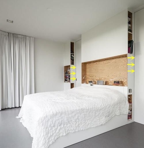 柜子|果断抛弃床头柜，打2个顶天立地的柜子，收纳真的做到极致了！