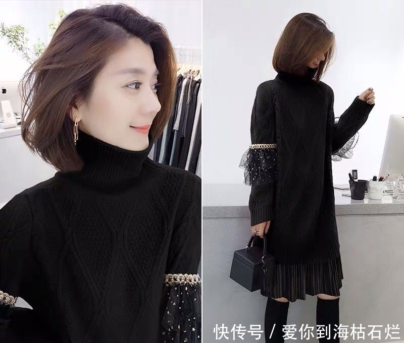 新出一种毛衣裙，也叫打底裙！精致洋气又显瘦，内搭单穿都有范