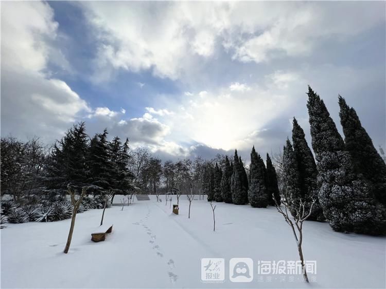 烟台市牟平区沁水河公园雪景美如画|图集| 牟平区