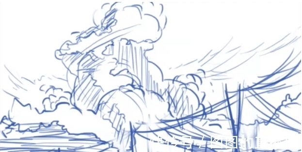 场景|动漫积雨云怎么画?教你场景动漫积雨云的画法教程!