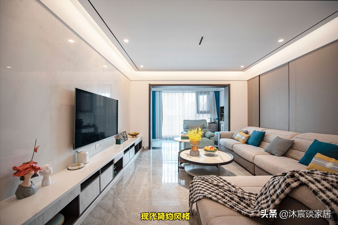 沐宸|灰色地砖+暗藏踢脚线，真的是好看又好打理，我下次装修也要这样