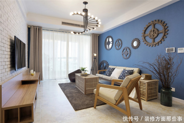 二居室|105平蓝白地中海二居室,让人放松身心,沉浸其中