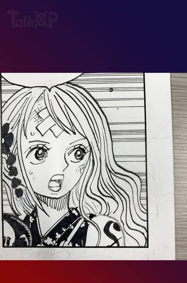 作者|海贼王1018话尾田荣一郎原稿，清晰的作者笔迹