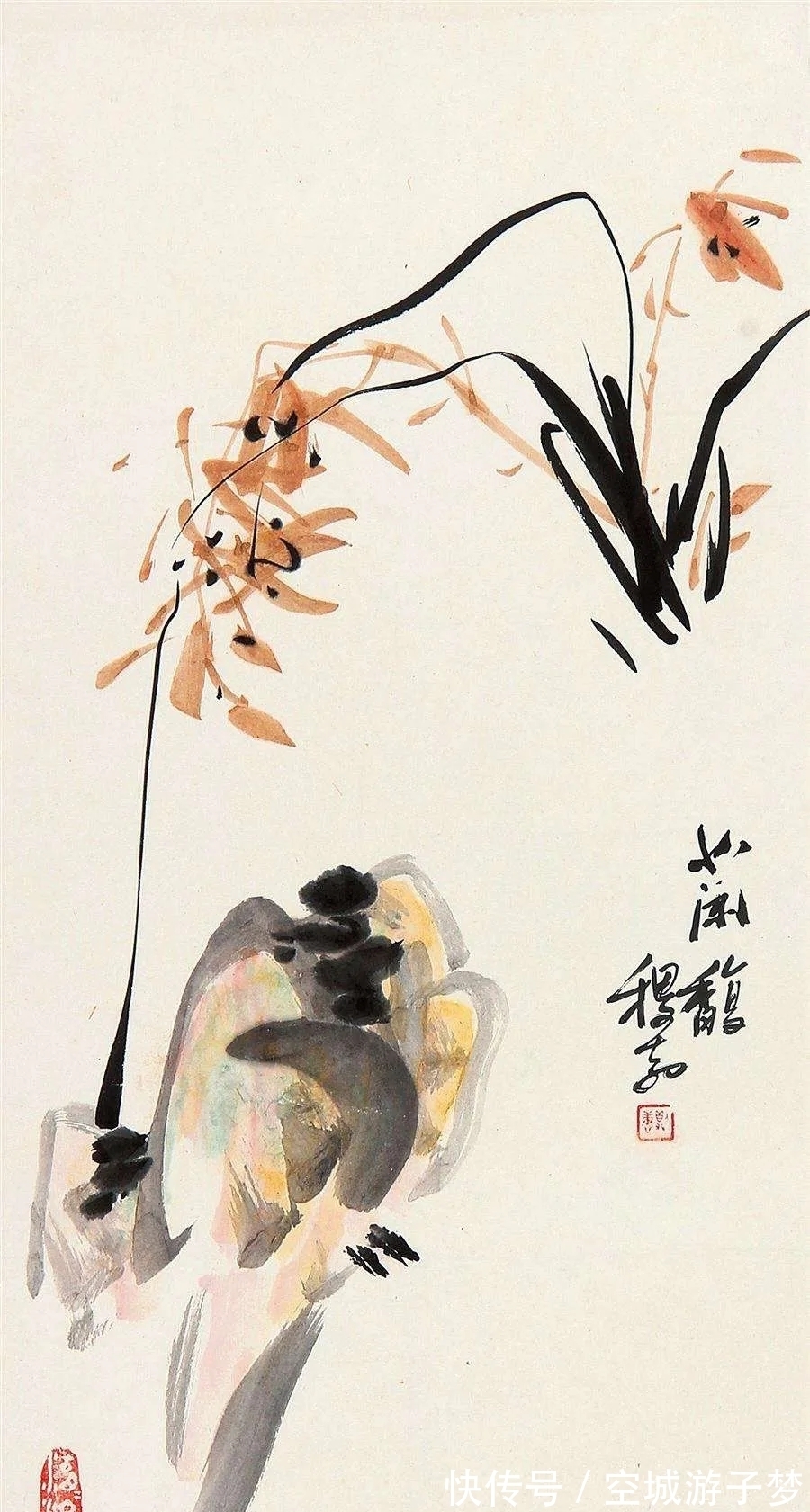 写意花鸟画@寥寥几笔好传神,莫把繁枝扰性灵|黄稷堂大写意花鸟