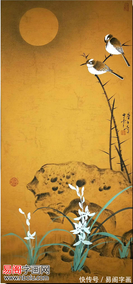 花鸟画!付厚党花鸟画 融逸趣于自然 带您走进清凉的世界