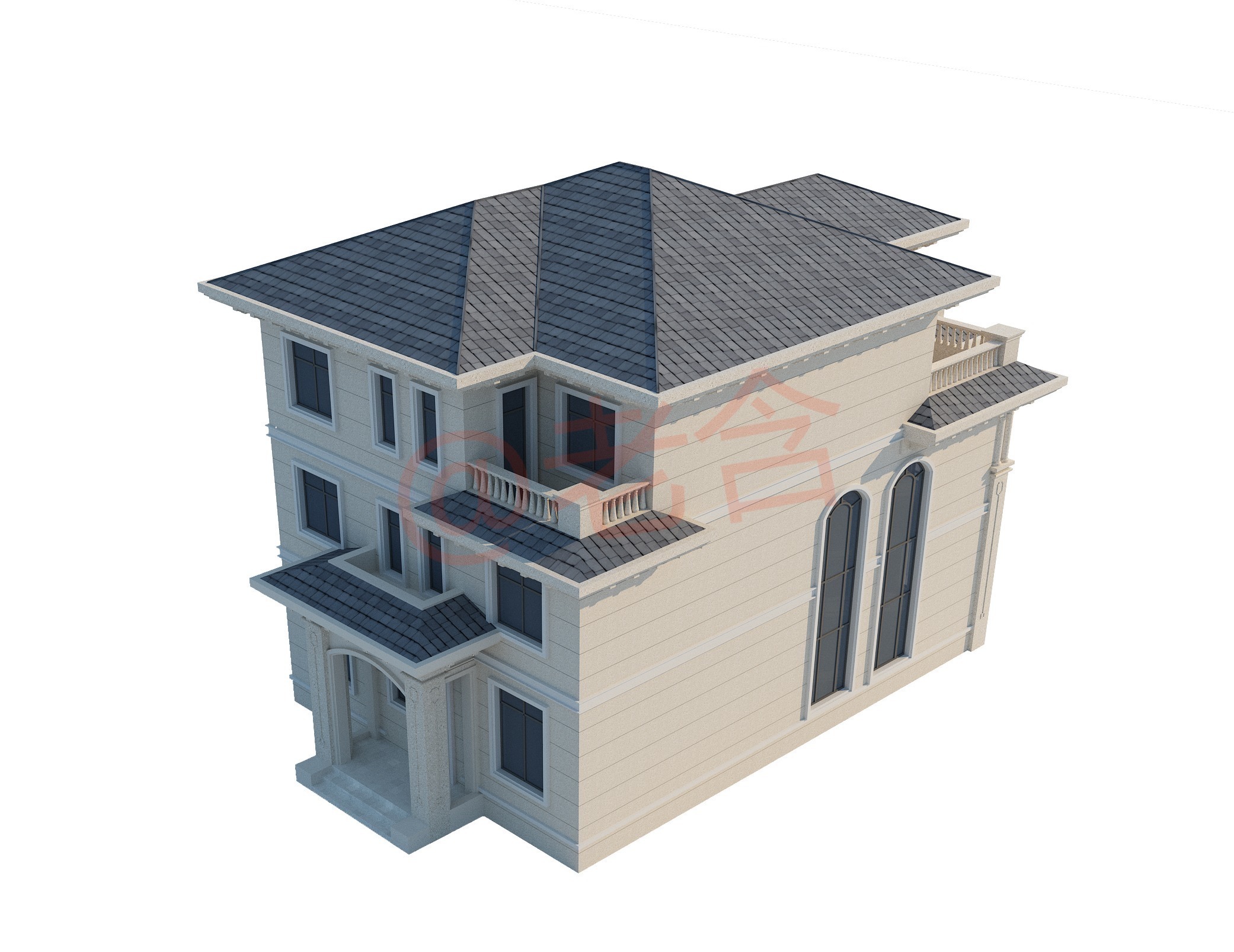 多功能|915米欧式住宅，6卧3厅多功能房，建这样的房子住得才舒服
