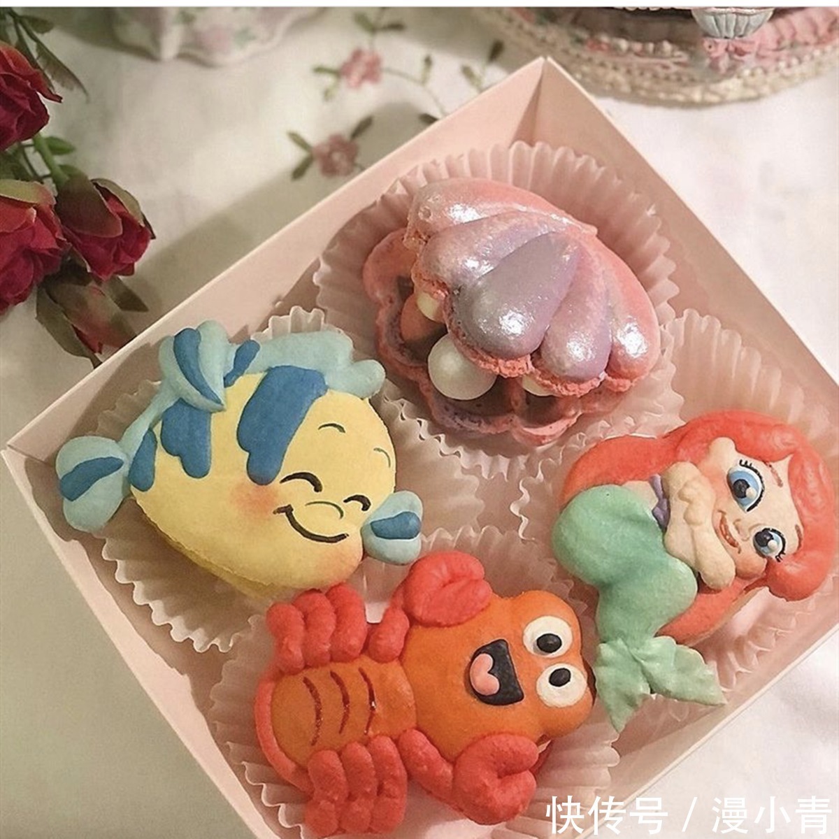二次元|马卡龙也可以做成动漫的造型,如此可爱的模样,你舍得把它吃掉吗