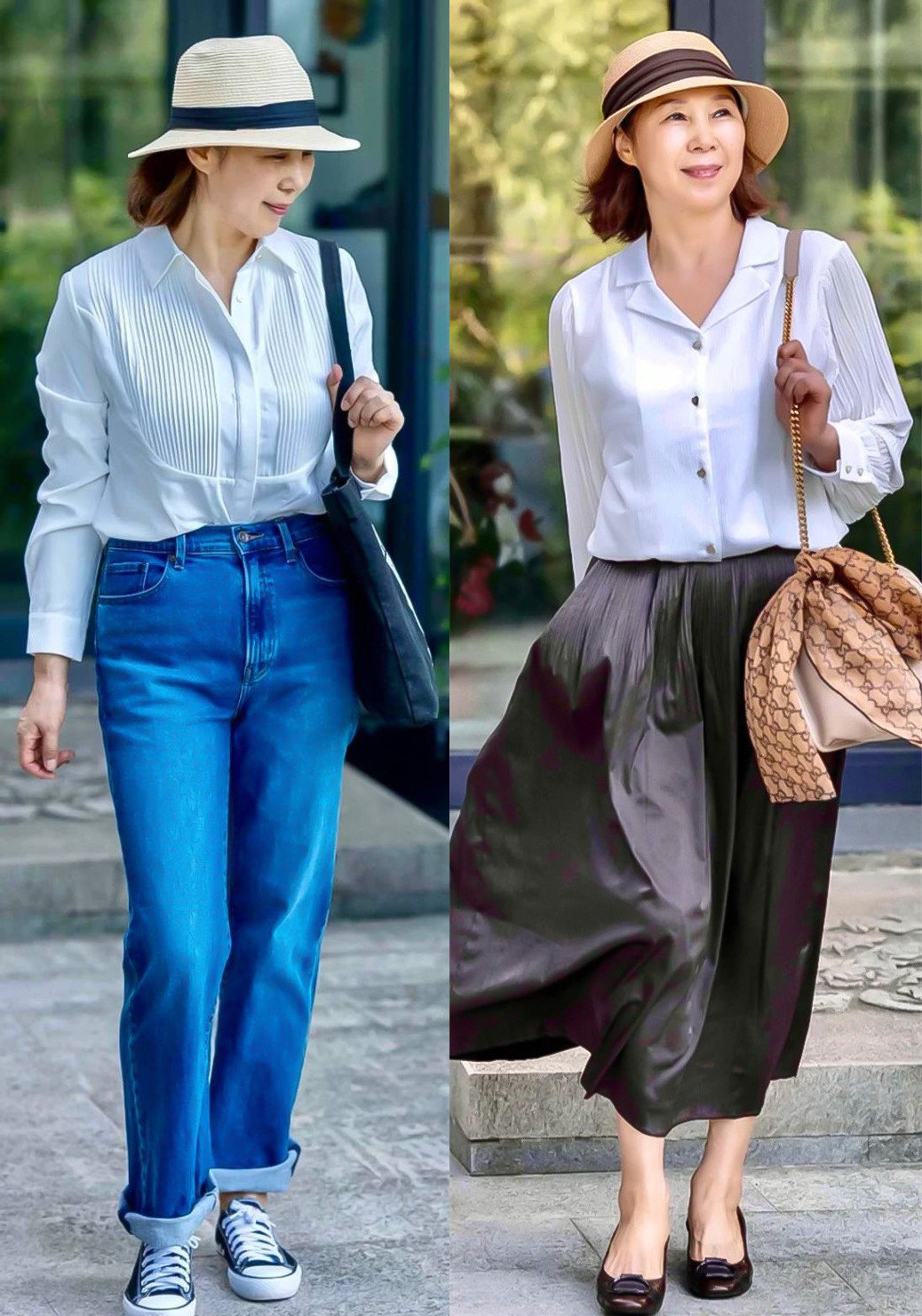 穿搭 这才是:55岁女人该有的穿搭!简约随性,凸显成熟美!