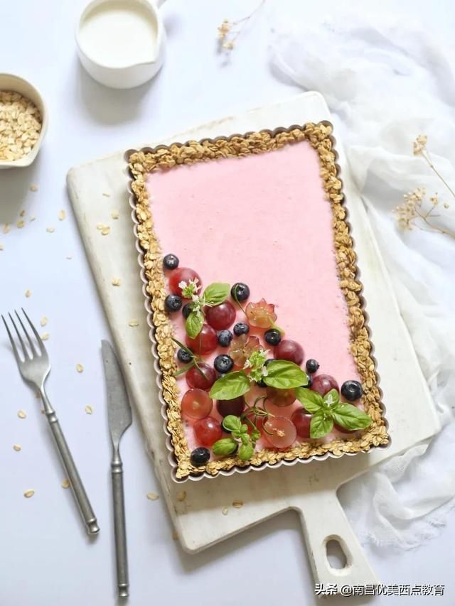 这也太美了吧，根本舍不得吃，新手都能成功的燕麦挞