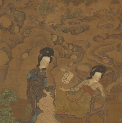  距今千年的古画，画中仕女如天仙下凡，感觉像传说中的神仙一样