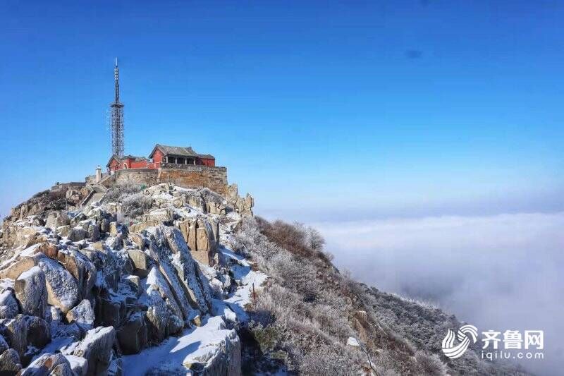 泰山之巅|雪霁初晴 泰山之巅云雾缭绕仙气十足