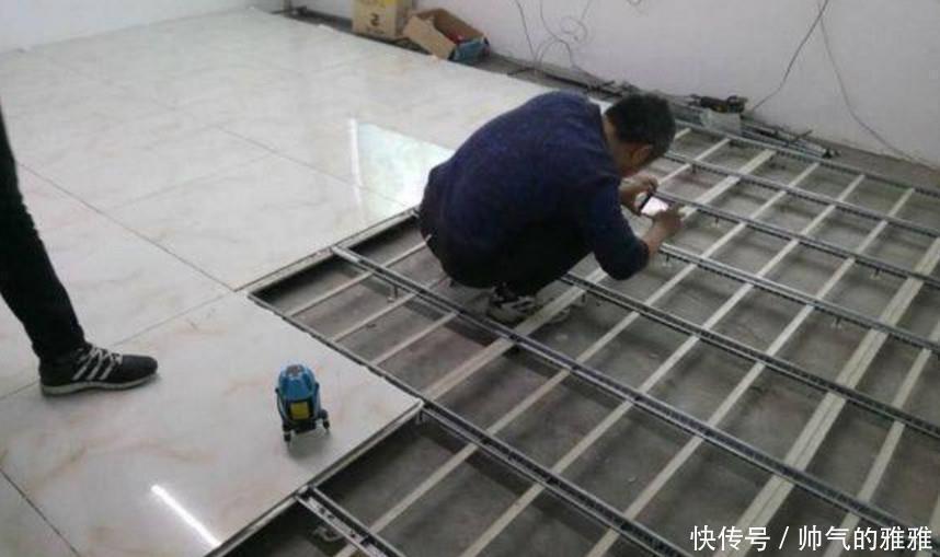 干铺|第一次看到这样铺地砖的，师傅说不仅施工方便，效果也好