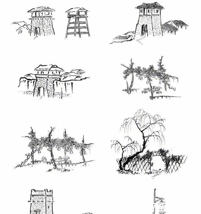 画作|传统点景很难画，就算是老师也经常画错，国画初学者一定要注意