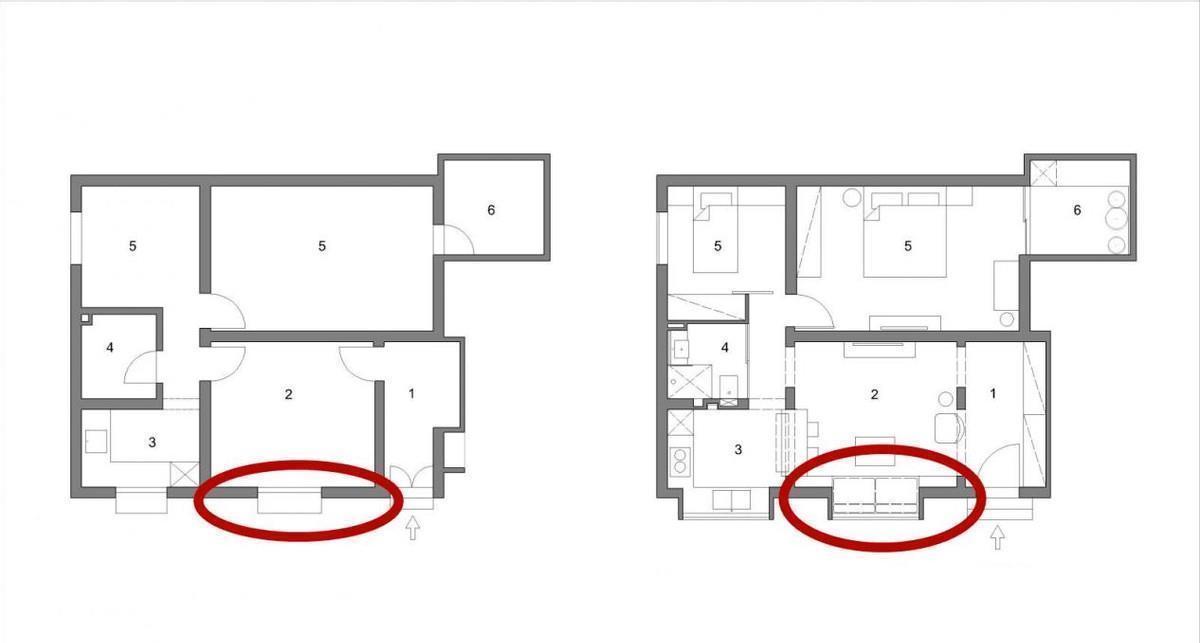 飘窗|沙发用不到不如扔了,靠墙打柜子,中间掏“洞”变飘窗,能坐能躺