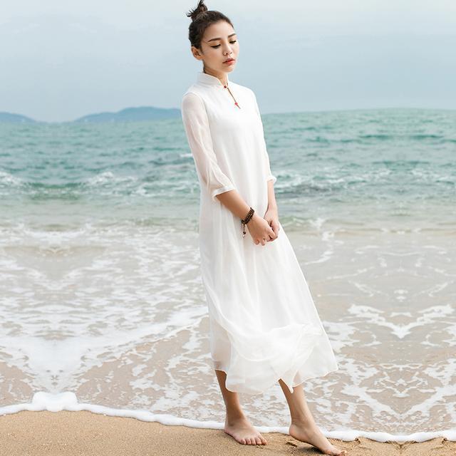 蕾丝 汉服旗袍,代表中国茶文化,穿上品味茶人生