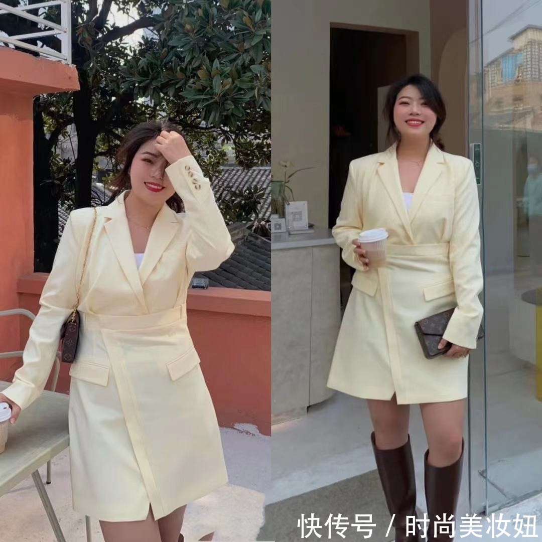 身材|时尚与身材无关,1米65体重135斤穿出洋气范,没小蛮腰照样美