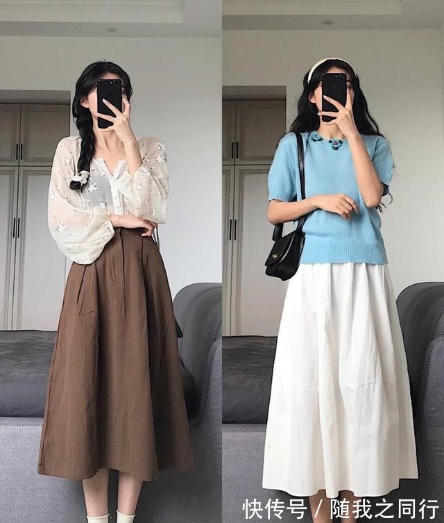 裙装 早秋穿裙子时,建议学会这几个搭配技巧,优雅时髦又温柔!