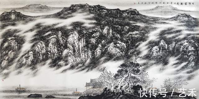 画家|著名焦墨云雾山水画家林晓丽----新没骨水墨淡彩风景艺术