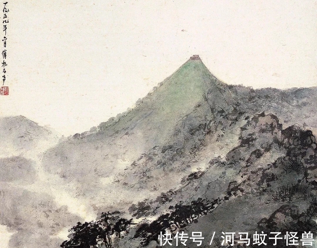 山水画#一笔写尽千山万水,高逸绝尘!傅抱石山水画