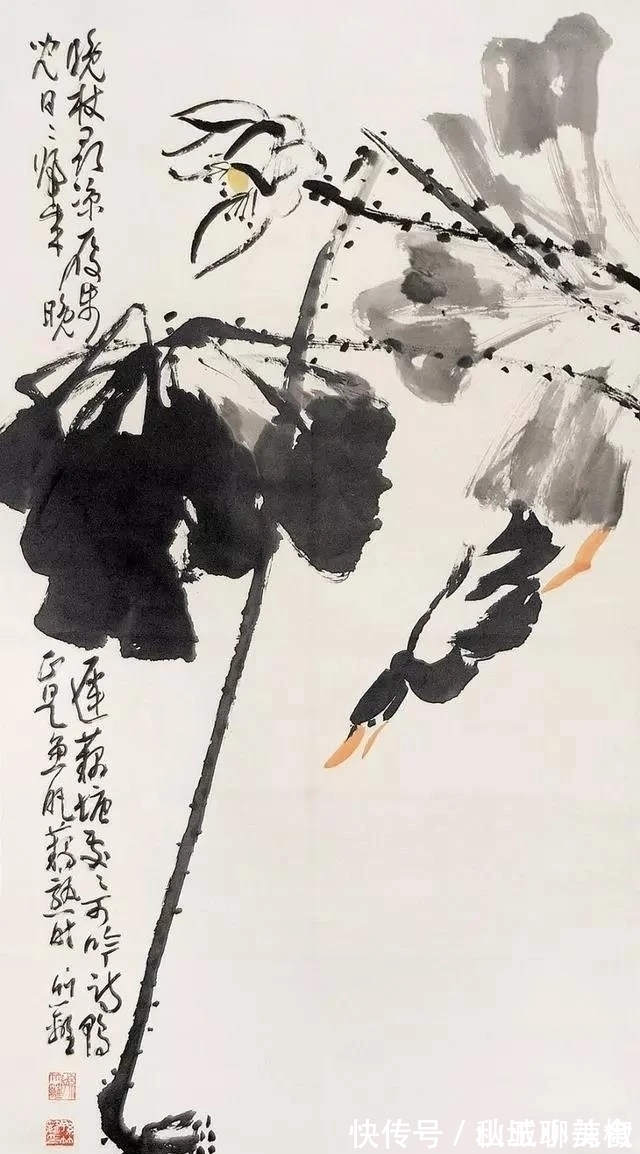 花鸟画@如果画画有“王”,他便是现代画鸭的一代“鸭王”|孙竹篱花鸟画