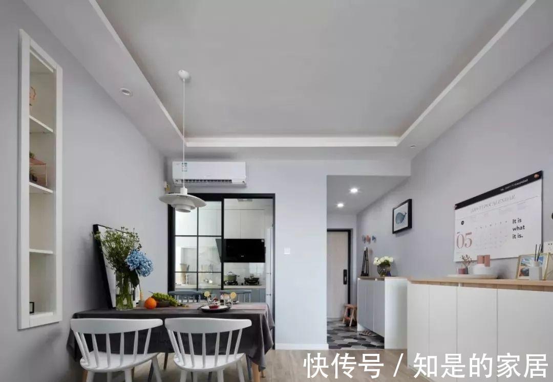 客餐厅|90后小夫妻的88平北欧风婚房，只刷大白墙入住，没想到这么漂亮！