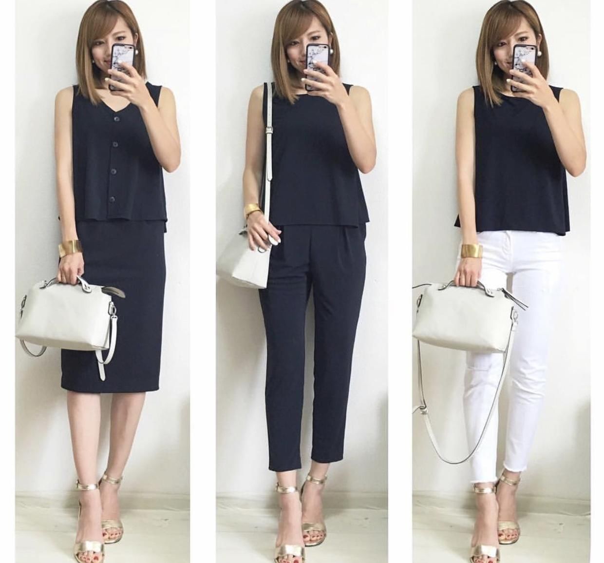 none|日本小姐姐的简约穿搭又火了，注重细节的搭配，才是真正的高级