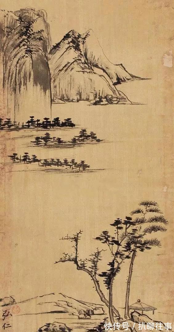 水墨纸本|清初四大画僧笔下的意境山水，不只是养眼