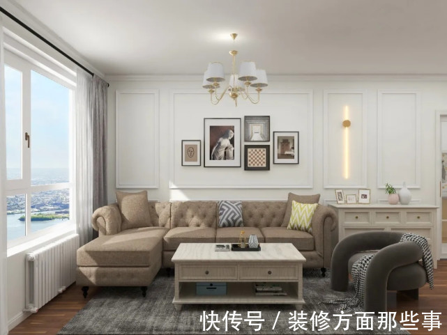 客厅|150平现代风嵌入式的通顶电视柜,增加储物空间,还可做书架