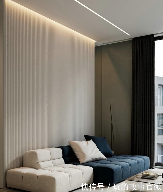 气度|极简一居,以波纹板做背景墙,有高度,也有气度!