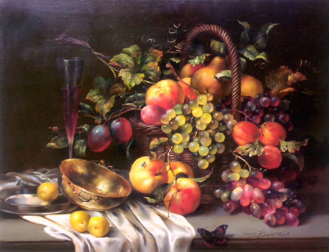 艺术家@俄罗斯女画家Vjugovey Rimma Nikolayevna唯美静物花卉油画