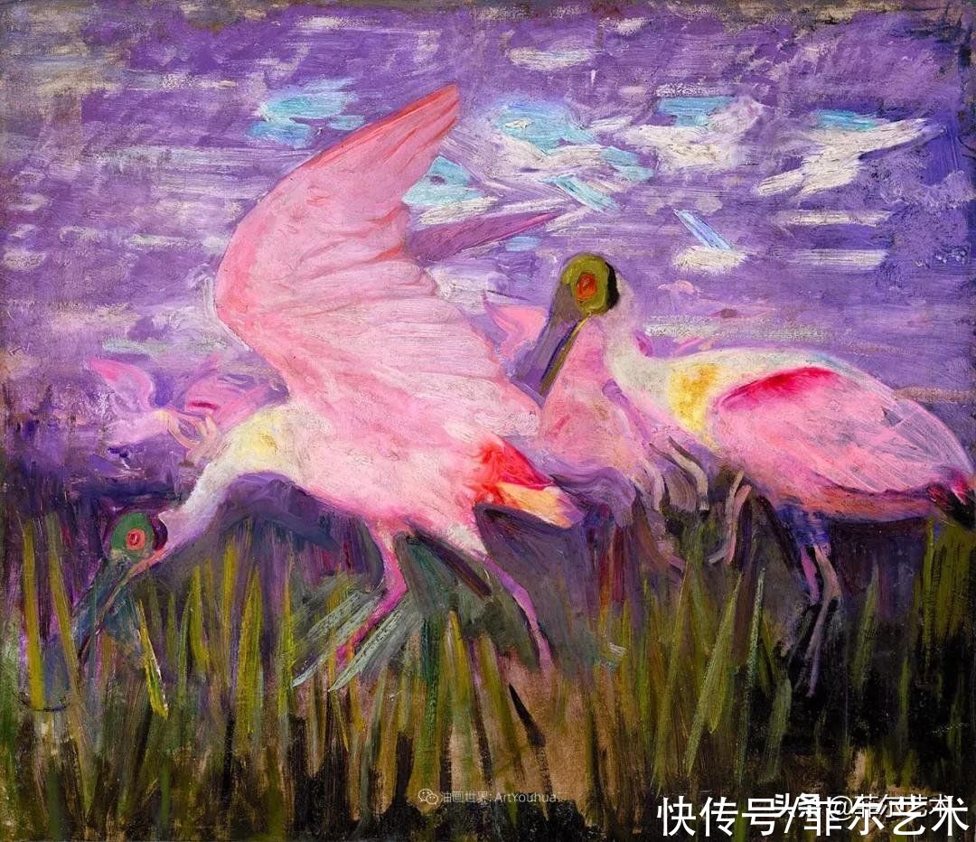 人物|空灵的天使，精美绝伦~雅培·翰德逊·泰勒女性人物油画作品欣赏