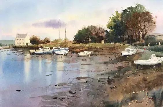 风景&轻盈、通透的谢尔盖.库尔巴托夫风景水彩画