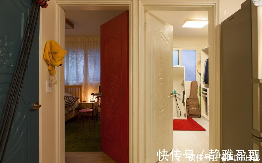 夫妻|丁克夫妻的家56㎡面积不大,舍弃一间卧室改成衣帽间,住着舒服