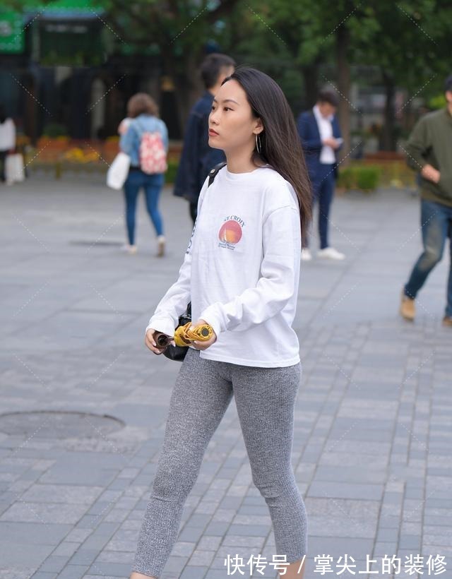 紧身 舒心自然的打底裤美丽更有气质，展现强大气场！