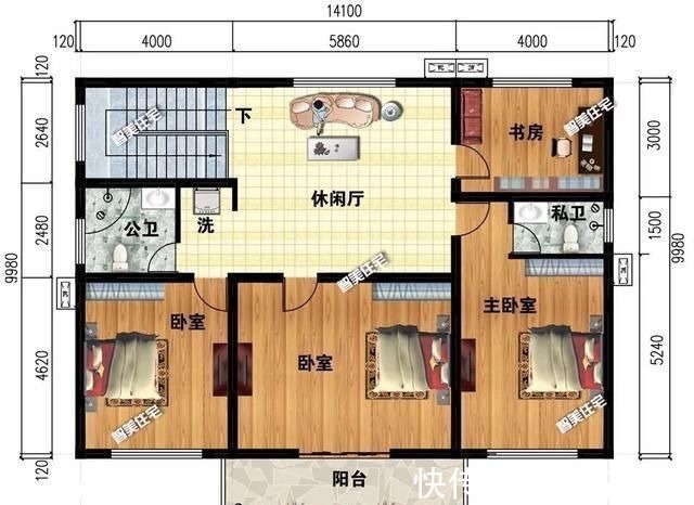 采光|23万建一栋农村两层别墅,5个卧室都朝南,采光好生活质量高