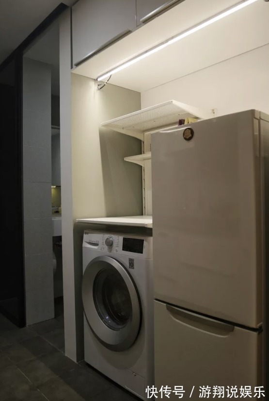 小房子|小户型要这么装，24㎡玄关秒变厨房和洗衣房，收纳翻倍方便实用！