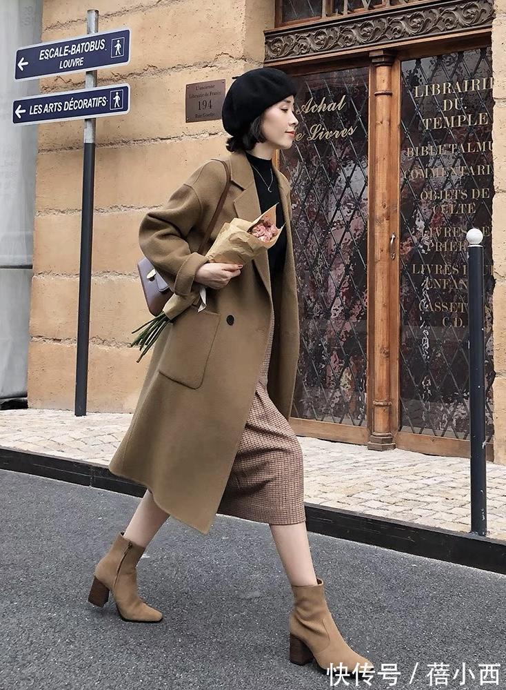 牛角扣 会穿“大衣”的女人更优雅,搭配半身裙真高级、搭配阔腿裤显气质