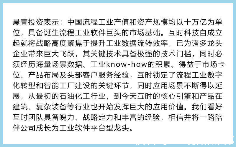 为流程工业客户构建数字底座，「互时科技」完成近亿元36氪首发 | 互时科技